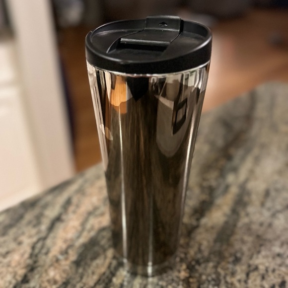 Starbucks 12oz Silver Tumbler with Black Lid - Picture 2 of 7